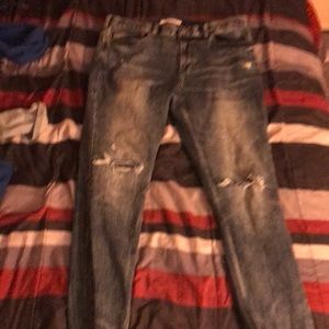 Stacked skinny jeans